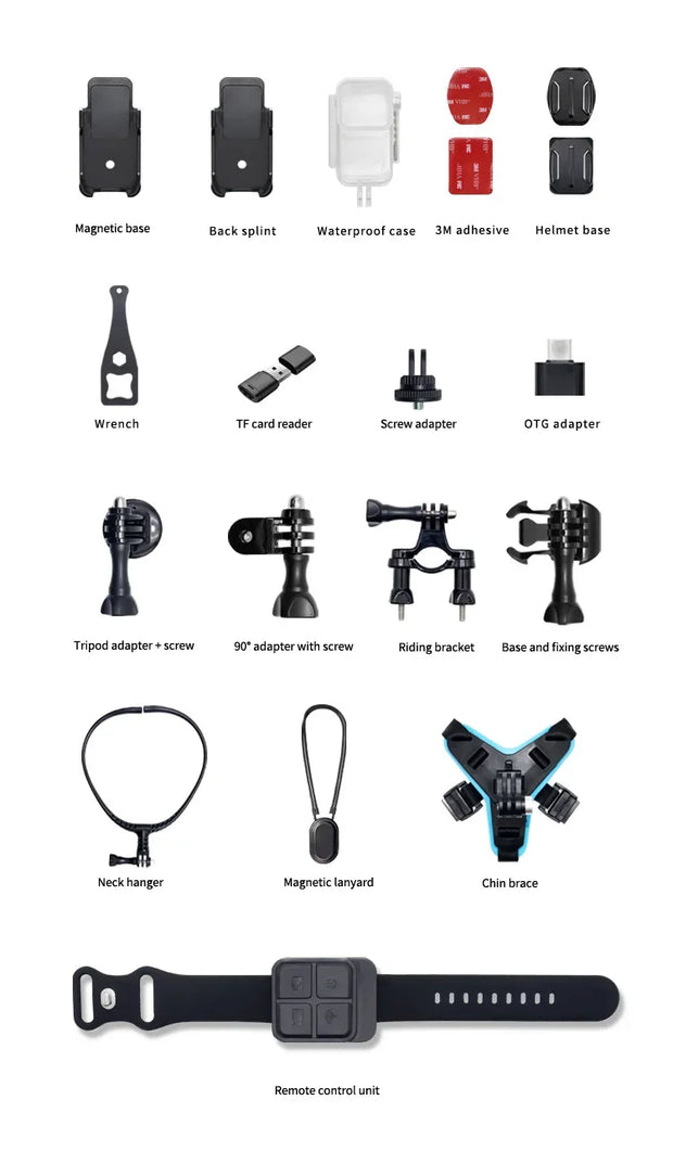 Collection of various accessories for device