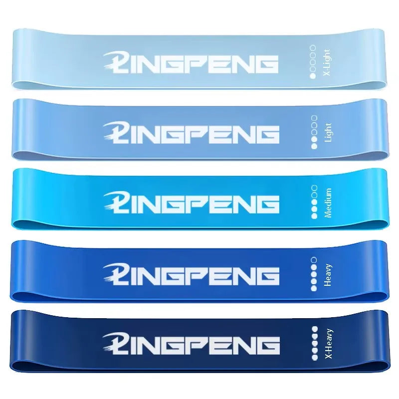 Set of blue resistance bands