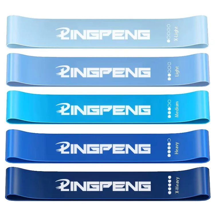 Set of blue resistance bands
